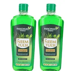 Panchvati Neem Tulsi Hair Shampoo 450 ml (pack of 2 x 450 ml) neem shampoo for hair fall & anti dandruff