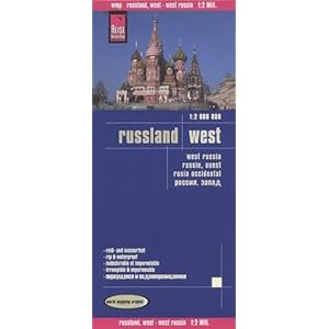 Rusia, zona europea. Mapa de carreteras impermeable. Escala 1:2.000.000. Reise Know-How.