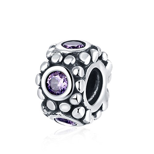 HMILYDYK estilo europeo colgante de cristal perlas de rueda Charm 925 plata de ley fit Pandora Pulsera