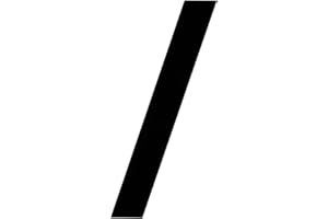 HASWARE Numero civico 7,5 cm, lettere autoadesive per appartamento, numeri per porta, indirizzo stradale, decorazione alla moda, acrilico (cartello a slash, nero)