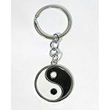 Symbol für Ausgeglichenheit Yin Yang Schlüsselanhänger Schlüssel Anhänger schwarz weiss Feng Shui Ying