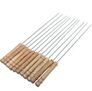 Anne -Kee Skewers For Tandoor Barbeque Grill Steel Needles, 16 Inches (7 Nos)