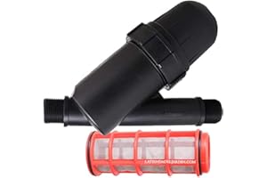 Suinga Filtro de Riego 1'' | Filtro de Malla para Tuberia 32mm | Sistema de Filtrado para Riego 120 Mesh, negro