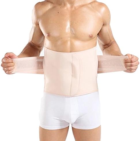 Men's Adjustable Workout Waist Trimmer Support Lower Back &amp; Lumbar Slimming Belt (XX-Large, Nude)