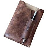 İsme &Ouml;zel El Yapımı Hakiki Deri Defter Kılıfı/Defter &amp; Kalem Hediyeli (TABA)
