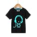 Produktbild Malloom® Sommer Familie Kinder Jungen Headset Kurzarm Fluoreszenz T-shirt Kleidung Kurzarm-Kopfhörer Junge gedruckte fluoreszierende T-Shirt-Jacke Familie ausgestattet (130, Kinder)