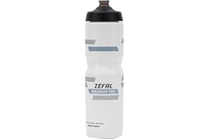 ZEFAL Magnum Pro - Borraccia Bicicletta e MTB - Borraccia Bici Riutilizzabile Senza BPA - Leggera e Impermeabile - Bianco/Nero, 975ml, 92g
