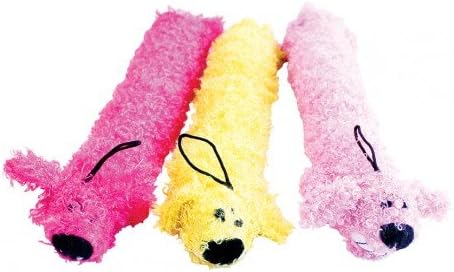 3 PACK HONKING CURLY LOOFA DOG SOFT PLUSH DOG PLAY CUDDLY TOY 3 COLOURS 47715