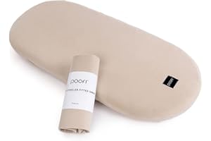 ‎POOFI Poofi Spannbettlaken für Kinderwagen Stubenwagen | Kinderbettlaken | 100% Bio-Baumwolle | Natürliche Weich und Atmungsaktiv Bettlaken | Größe 35x75 cm | Farbe Nugat