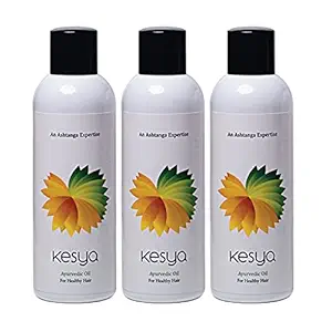 KSVs Ashtanga Kesya Hair Oil | Ayurvedic Antidandruff and Anti Hair Fall Oil | With Neeli, Bhringaraj, Yashti, Gunja, Doorva | For All Hair Types | 100 ml - Pack of 3