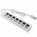 Cables Kart 7 Ports USB 2.0 Hi-Speed Usb Hub With Individual On/Off Switches White - 2 Year Warranty RS.325.00
