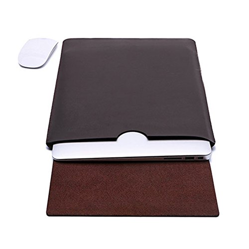 Delmkin MacBook Air H  lle PU-Leder MacBook Air   Macbook Pro Schutzh  lle 13 Zoll  Schokolade 