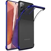Ehr. Samsung Galaxy Note 20 ile Uyumlu Darbeye Karşı Dayanıklı Lazer Kesim Silikon TPU Kılıf (Mavi, Samsung Galaxy Note 20)