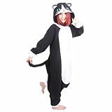 Honeystore Jumpsuit Tier Cartoon Fasnacht Halloween Kostüme Katze Schlafanzug Cosplay Pyjama S -