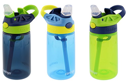 Contigo Kids Autospout Gizmo Water Bottles, 414mL (Nautical Blue/Navy Blue/Chartreuse) Contigo Kids Autospout Gizmo Water Bottles, 414mL (Nautical Blue/Navy Blue/Chartreuse)