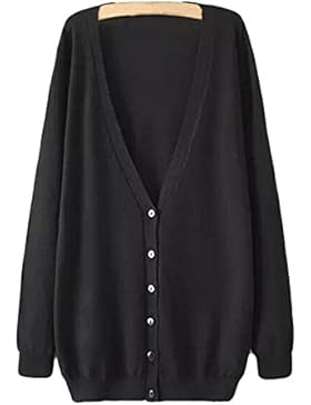 Grandi Dimensioni Donne Autunno Coreano Con Scollo A V Cardigan In Maglia Scialli