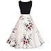 Produktbild verfügbaren Angebote,kleider Ronamick Frauen Vintage Floral Bodycon Print Sleeveless beiläufiges Abend-Partei-Kleid (Weiß, M)