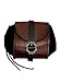 Produktbild Andracor - Zweifarbige Gürteltasche Streuner - Geräumige Seitentasche aus Leder mit floraler Schnalle - Braun Grün Rot Schwarz - Zubehör für LARP Mittelalter Wikinger & Steampunk