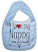 IiE, I love my Nanny this much, Unisex Feeding Bib, Pale Blue
