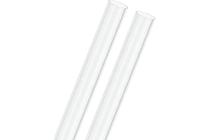 M METERXITY 2-Pack Clear Plastic Tube, 10mm[0.39"] ID x 11mm[0.43"] OD High Impact Rigid Polycarbonate Round Pipes for Water Plumbing/Lighting/Aquariums/Models, Plastic Tubing [305mm/12IN]