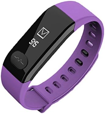 ECG Smart Bracelet Monitor Heart Rate Blood Pressure Waterproof Sports Bracelet Bluetooth Health Wear Watch ANDROID MIUI IOSplatform,Purple-60*21*11.5mm