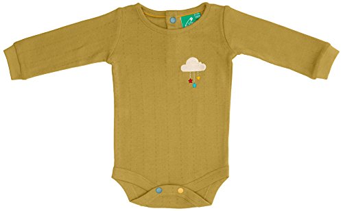 Little Green Radicals Unisex Baby Meadow Pointelle Bodysuit, Green, 6-9 Months