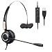 Produktbild Happon Telefon-Headset, für Call Center Bürotelefon mit Mikrofonstummschaltung und Lautstärkeregelung Noise Cancelling-Mikrofon für Computer und PC Lautstärkeregelung und Stummschaltung