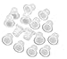 CRYSTALUM® 100 Tattoo Ink Cups Pots Holder Caps 3 Different Sizes (12mm)