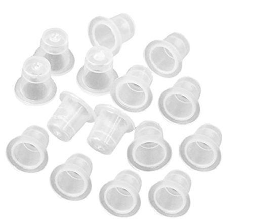 CRYSTALUM® 100 Tattoo Ink Cups Pots Holder Caps 3 Different Sizes (12mm)