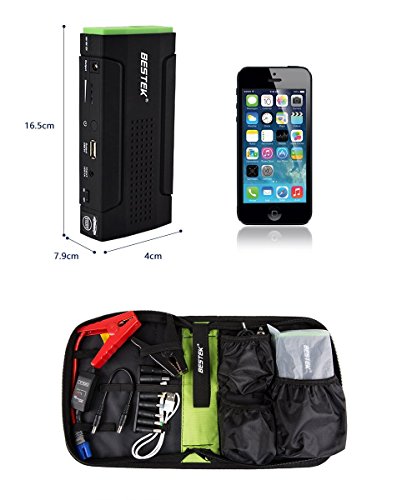 BESTEK 13600mAh Auto Starthilfe 400A Spitzenstrom Autostartgerät Jump Starter mit USB Anschluss und LED Taschenlampe, Externer Akku für Smartphone, Tablet PC - 7