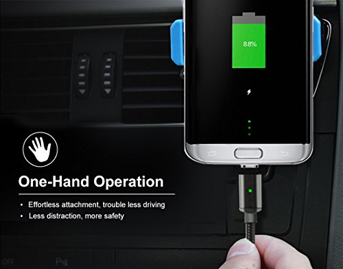 Lively Life Magnetic Type C Chargeur C  ble Sync Cordon de Charge avec 2 connecteurs pour Samsung  Huawei  Nouveau Macbook  HTC  Sony et Plus USB C p  riph  riques 3 3ft   1m  Noir 