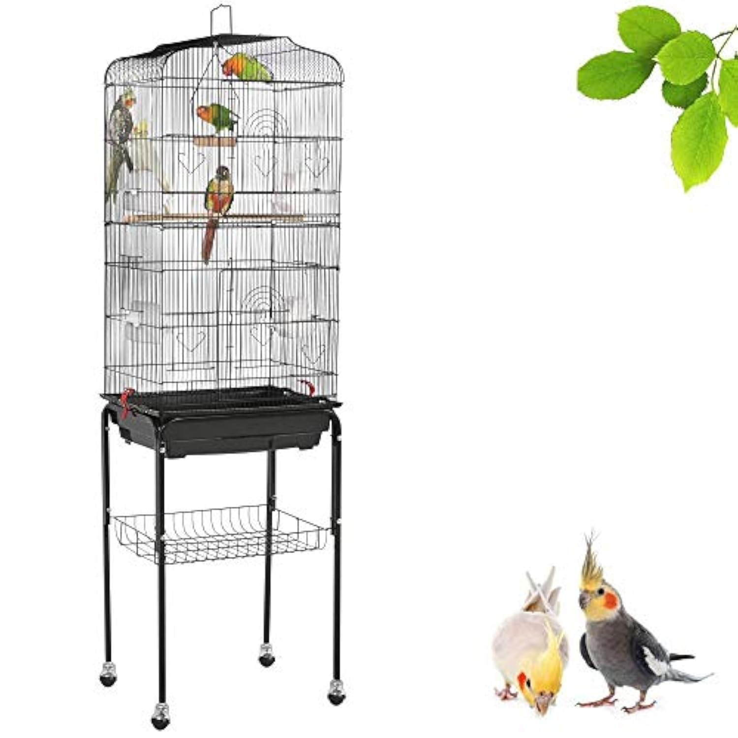 Yaheetech Cage à Oiseaux Grande Cage à Perruches Volière