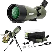 BOSSDUN 25-75x70 HD Spotting Scopes with Tripod and Smartphone Adapter, Zoom BAK4 Prism FMC Lens 45 Degree Angled Telescope for Target Shooting Bird Watching Hunting Wildlife Stargazing