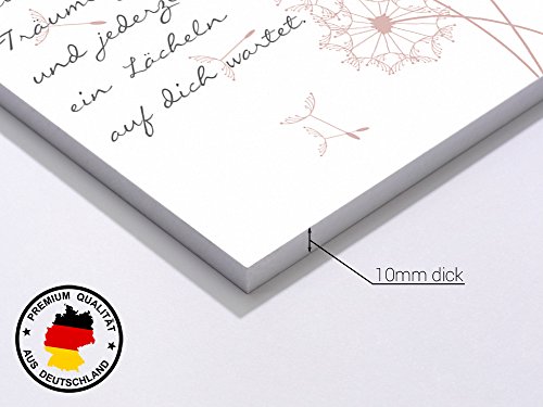 Graz Design® Kunstdrucke Wandbilder Hartschaumbilder Zuhause ist wo die Liebe wohnt Herzen (DIN A4) - 4