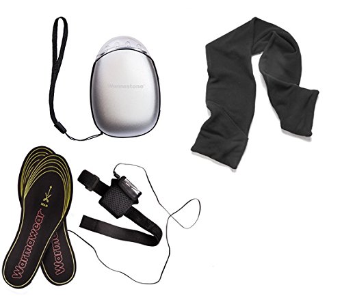Preisvergleich Produktbild Warmawear SET beheizbare Schuheinlagen + Schal + Handwärmer