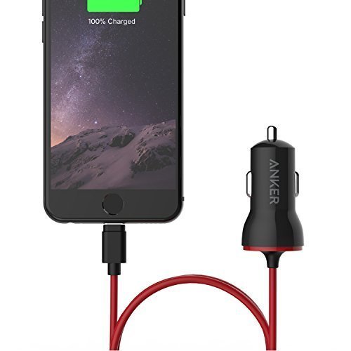 Anker PowerDrive 12W Kfz Ladegerät mit Lightning Stecker Apple MFi Zertifiziert Auto Ladegerät für iPhone 7s 7 7s Plus 6s 6 6s Plus 5S 5C 5, iPad Air 2 und weitere (Schwarz) - 5