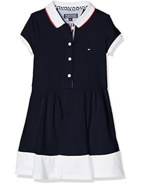 Tommy Hilfiger Mädchen Kleid Ame Colorblock Polo Dress S/S