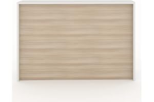 DUÓFIC MOSTRADOR de Recepción y Oficina. Fácil Montaje. Laminado con Frontal Color Acacia DE 25mm DE Grosor. Fabricado EN ESPAÑA. Envio a Toda la Peninsula. (165x105x50 cm)