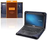 Broonel - Série Contour - Etui Bleu en Cuir De pour Ordinateur Portable Compatible avec Le ASUS Chromebook C523NA-A20033 Laptop 15'