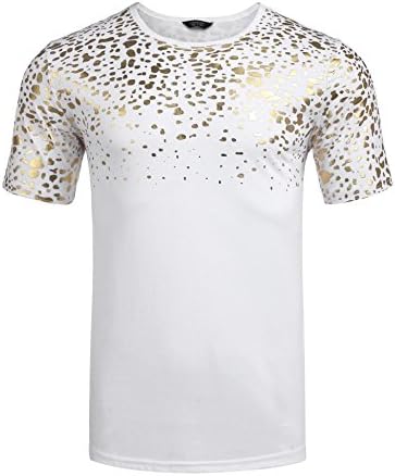 zeela Herren Men Casual Round Neck Short Sleeve Printing T-Shirt Top