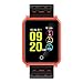 Produktbild TF2 Fitness Tracker Blutdruck Pulsmesser Aktivität Tracker Bluetooth Wireless Smart Watch IP 68 für Mode, Sport, Business und Fitness (Orange)