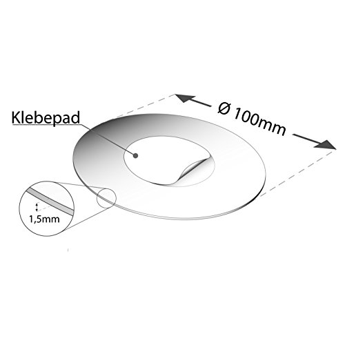 XXL WC Toilettenschild • Ø 100mm • Aluminium (eloxiert) • Türschild Hinweisschild - 2