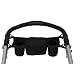 ashdown Baby Stroller Organiser Bag Cup Holder Pushchair Accessories Organiser Food Snack Storage Bag,Black