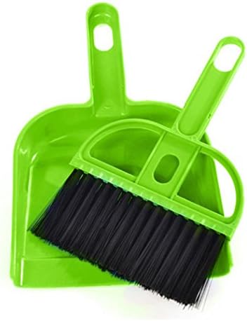 Sweeper, Fuibo Mini Desktop Sweep Cleaning Brush Small Broom Dustpan Set (Green)