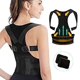 corrector de postura de espalda para mujer ▶ Postura EASY & COMFORT: el corrector de postura está disponible en 3 tamaños para una postura que es fácil de colocar o quitar, además de cómoda de usar. Permanece oculto debajo de su camisa o blusa mientras le brinda apoyo máximo para la postura de la espalda. Haga que la mala postura sea cosa del pasado con el corrector de soporte de postura de Tencoz.