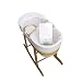 3 x Fitted Moses Basket sheets 100% Organic Cotton (White up to 78 x 33cm) large round end