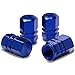 Produktbild 4ST Schrader Ventilkappen Metall Reifen Ventil für Auto Fahrrad Motorrad blau
