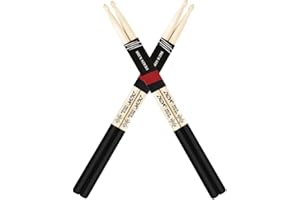 DIDA Drum Sticks for Drums, Natural Solid Wood丨Weight Balanced丨Non-Slip Grip, Live Performance & Drum Kit Practice Accessories, Percussion Drumsticks for Professional Beginner (2 Pairs, 5A)