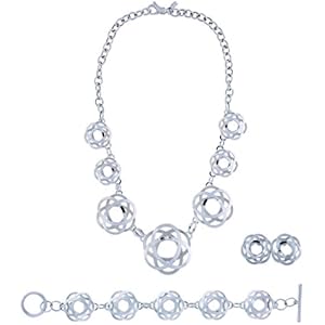 Gioiello Italiano - Set von Silberschmuck „Atom“