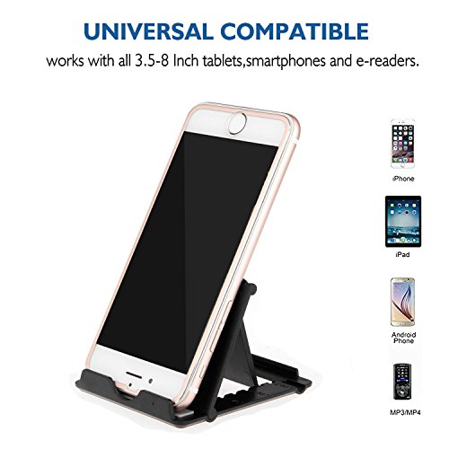 2 StÃ¼ck iPhone StÃ¤nder,Mini Phone StÃ¤nder Handy StÃ¤nder,Tonyhoney Multi Winkel Portable Desktop Stand Halterung fÃ¼r Tablet(6-8 inch),iPhone 8/7/7 Plus/6s/6/5/4,Smartphone, Samsung-Galaxy S5,und Mehr,WeiÃŸ mit Schwarz
